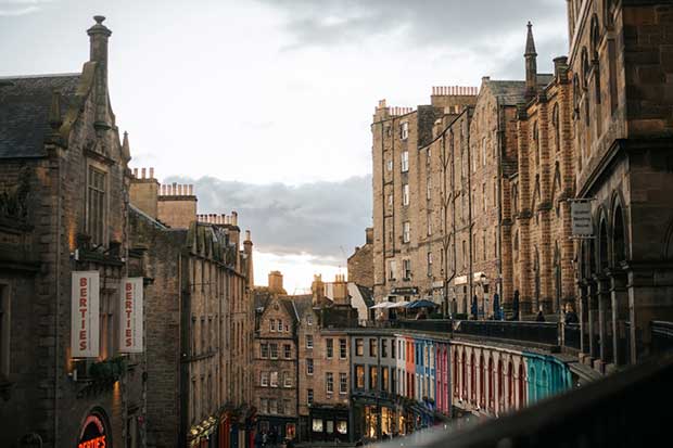 University of Edinburgh students studying