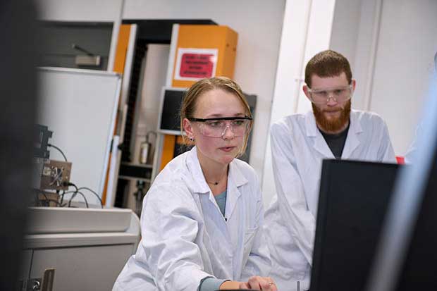 University of West London - two people in labs