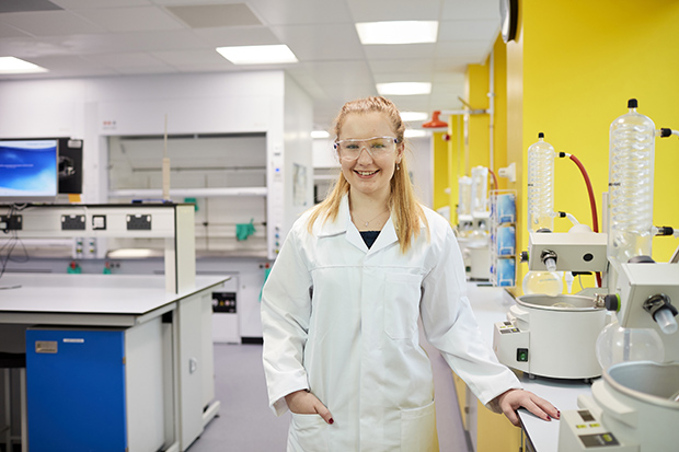 Swansea University: Student in Lab (laboratory equipmentFor UK and International Students