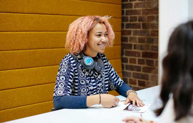 soas woman at desk