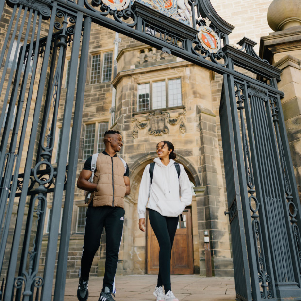 Bangor University - 2 people walking