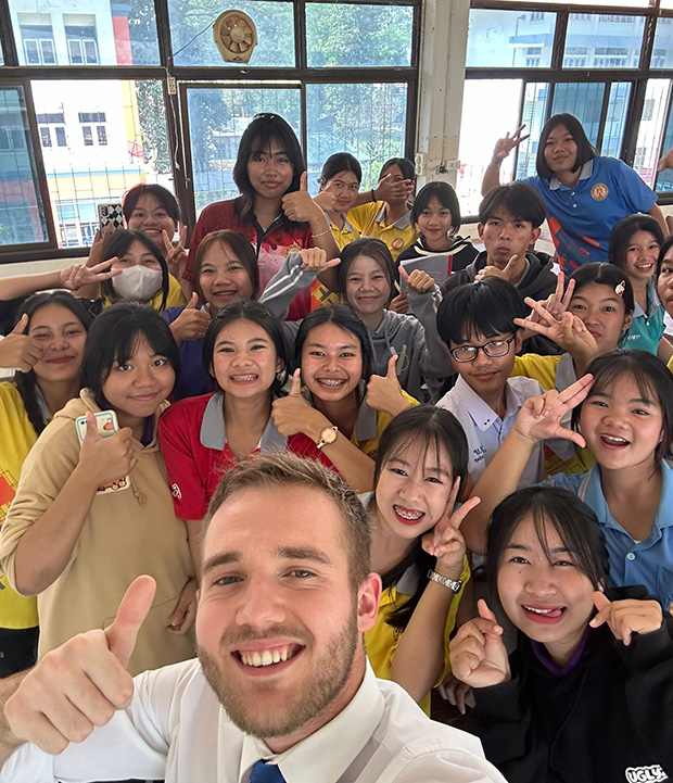 Student teacher in Asia